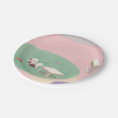 Ontspannen Kitten in de woonkamer Papieren Bordje (Gekanteld)