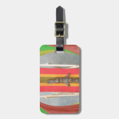 Ontspannen Konijn Vector Kunstwerk Print Design Bagagelabel (Voorkant verticaal)