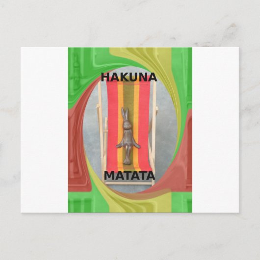 Ontspannen Konijn Vector Kunstwerk Print Design Briefkaart (Voorkant)