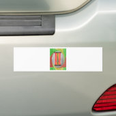 Ontspannen Konijn Vector Kunstwerk Print Design Bumpersticker (Op auto)