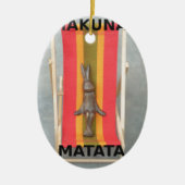 Ontspannen Konijn Vector Kunstwerk Print Design Keramisch Ornament (Voorkant)