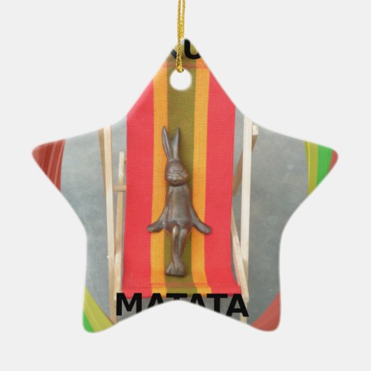 Ontspannen Konijn Vector Kunstwerk Print Design Keramisch Ornament (Voorkant)