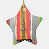 Ontspannen Konijn Vector Kunstwerk Print Design Keramisch Ornament (Links)