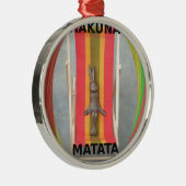 Ontspannen Konijn Vector Kunstwerk Print Design Metalen Ornament (Rechts)