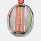 Ontspannen Konijn Vector Kunstwerk Print Design Metalen Ornament (Links)