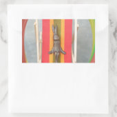 Ontspannen Konijn Vector Kunstwerk Print Design Rechthoekige Sticker (Tas)