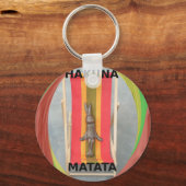 Ontspannen Konijn Vector Kunstwerk Print Design Sleutelhanger (Voorkant)