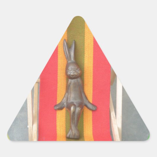 Ontspannen Konijn Vector Kunstwerk Print Design Sticker (Voorkant)