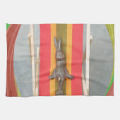 Ontspannen Konijn Vector Kunstwerk Print Design Theedoek (Horizontaal)