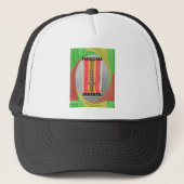 Ontspannen Konijn Vector Kunstwerk Print Design Trucker Pet (Voorkant)