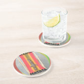 Ontspannen Konijn Vector Kunstwerk Print Design Zandsteen Onderzetter (Zijkant)