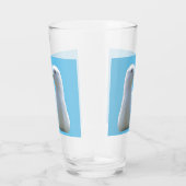 Ontspannen kustmeeuw liggend wildlife kunst glas (Rechts)