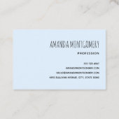 Ontspannen lachende luiaard zitten met gekruiste b visitekaartje (Achterkant)