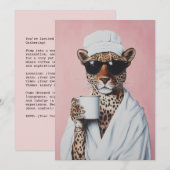 Ontspannen Leopard Morning Vibes Kaart (Voorkant / Achterkant)