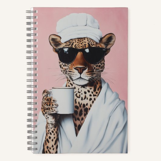 Ontspannen Leopard Morning Vibes Notitieboek (Voorkant)