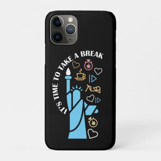 Ontspannen leuke gevulde chill vibes neem een pauz Case-Mate iPhone case (Achterkant)