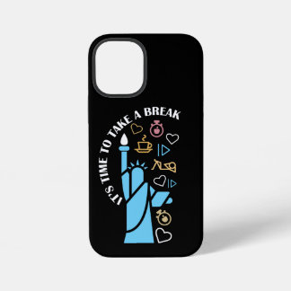 Ontspannen leuke gevulde chill vibes neem een pauz iPhone 12 mini hoesje