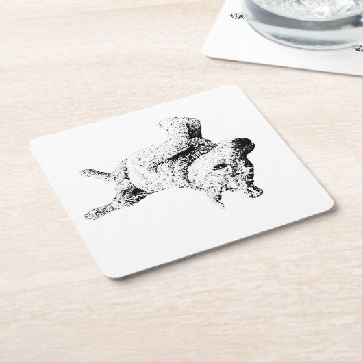 Ontspannen lijnen van Humor Kartonnen Onderzetters (Schuin)