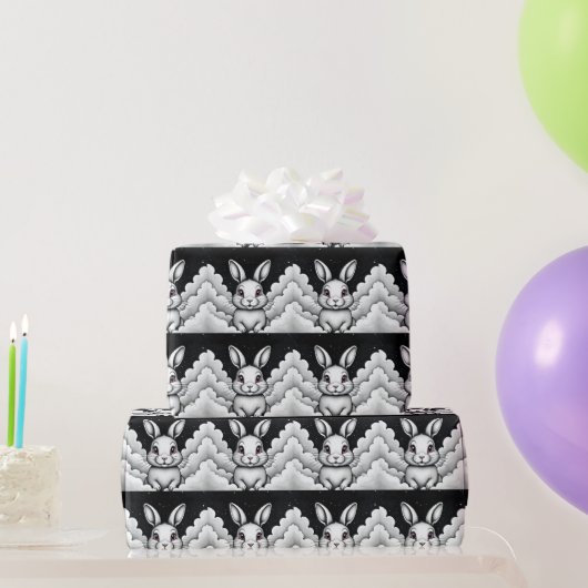 Ontspannen luchtvibes Hemelse Bunny Cadeaupapier (Feestgeschenken)