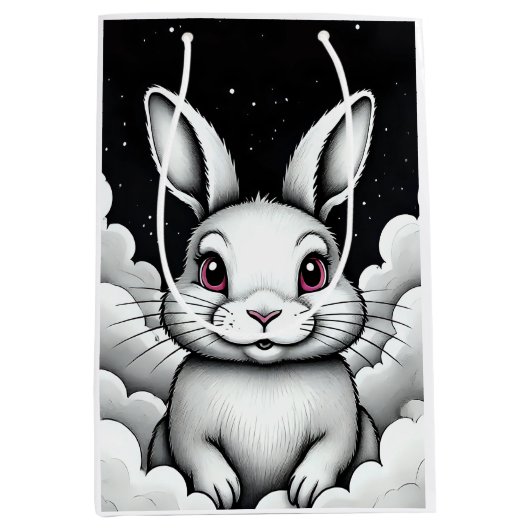 Ontspannen luchtvibes Hemelse Bunny Medium Cadeauzakje (Voorkant)