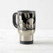 Ontspannen luchtvibes Hemelse Bunny Reisbeker (Voorkant links)