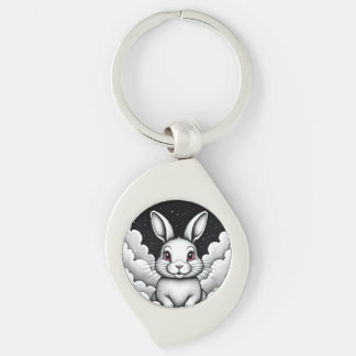 Ontspannen luchtvibes Hemelse Bunny Sleutelhanger