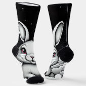 Ontspannen luchtvibes Hemelse Bunny Sokken (Gebogen)