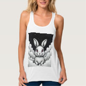 Ontspannen luchtvibes Hemelse Bunny Tanktop (Voorkant)