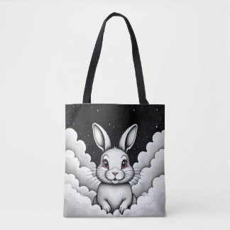 Ontspannen luchtvibes Hemelse Bunny Tote Bag
