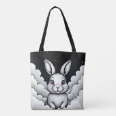 Ontspannen luchtvibes Hemelse Bunny Tote Bag (Achterkant)