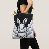 Ontspannen luchtvibes Hemelse Bunny Tote Bag (Dichtbij)