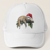 Ontspannen luiaard met een kerst pet 1 (Voorkant)