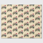 Ontspannen luiaard met een kerst pet 1 cadeaupapier (Vlak)