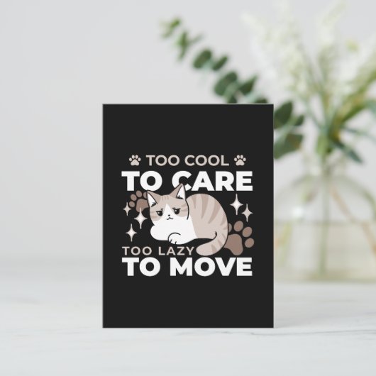 Ontspannen & Luie Vibes voor Cat Lovers Design Briefkaart (Staand voorkant)