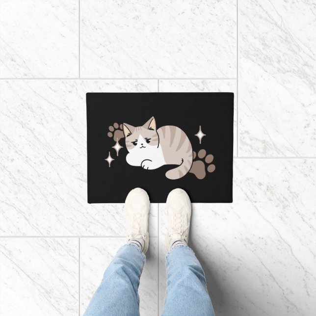Ontspannen & Luie Vibes voor Cat Lovers Design Deurmat (Binnen)