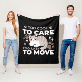 Ontspannen & Luie Vibes voor Cat Lovers Design Fleece Deken