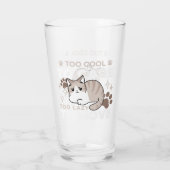 Ontspannen & Luie Vibes voor Cat Lovers Design Glas (Achterkant)