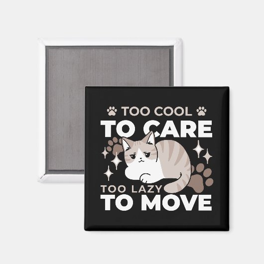 Ontspannen & Luie Vibes voor Cat Lovers Design Magneet (Voorkant / Achterkant)