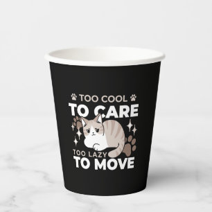 Ontspannen & Luie Vibes voor Cat Lovers Design Papieren Bekers