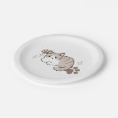 Ontspannen & Luie Vibes voor Cat Lovers Design Papieren Bordje (Gekanteld)