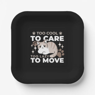 Ontspannen & Luie Vibes voor Cat Lovers Design Papieren Bordje