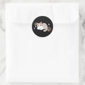 Ontspannen & Luie Vibes voor Cat Lovers Design Ronde Sticker (Tas)