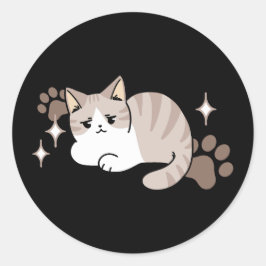 Ontspannen & Luie Vibes voor Cat Lovers Design Ronde Sticker