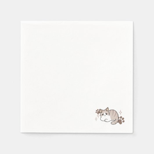 Ontspannen & Luie Vibes voor Cat Lovers Design Servet (Voorkant)