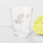Ontspannen & Luie Vibes voor Cat Lovers Design Shot Glas (Achterkant)