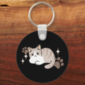 Ontspannen & Luie Vibes voor Cat Lovers Design Sleutelhanger (Achterkant)