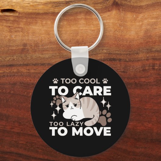 Ontspannen & Luie Vibes voor Cat Lovers Design Sleutelhanger (Voorkant)