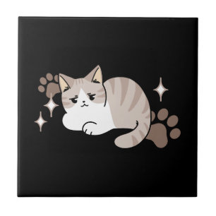 Ontspannen & Luie Vibes voor Cat Lovers Design Tegeltje