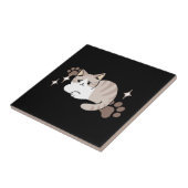 Ontspannen & Luie Vibes voor Cat Lovers Design Tegeltje (Zijkant)