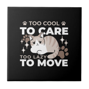 Ontspannen & Luie Vibes voor Cat Lovers Design Tegeltje